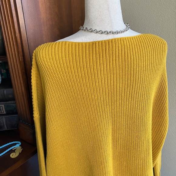 French Connection  Yellow Cropped Mozart Sweater - Size Small - Picture 6 of 6